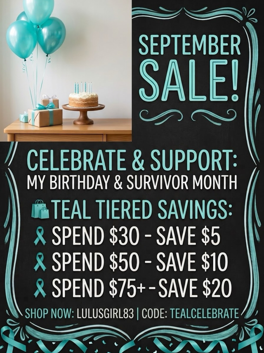 SALE FOR MONTH OF SEPTEMBER